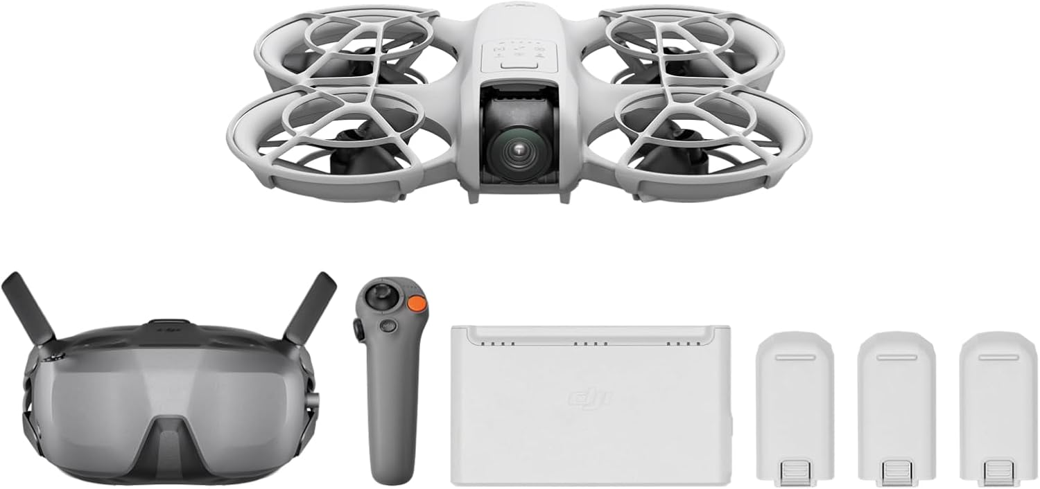 DJI Neo Motion Fly More Combo - Мини дрон с камера 4K UHD за възрастни, 135 г, Follow-Me, Ръчно стартиране, Проследяване...