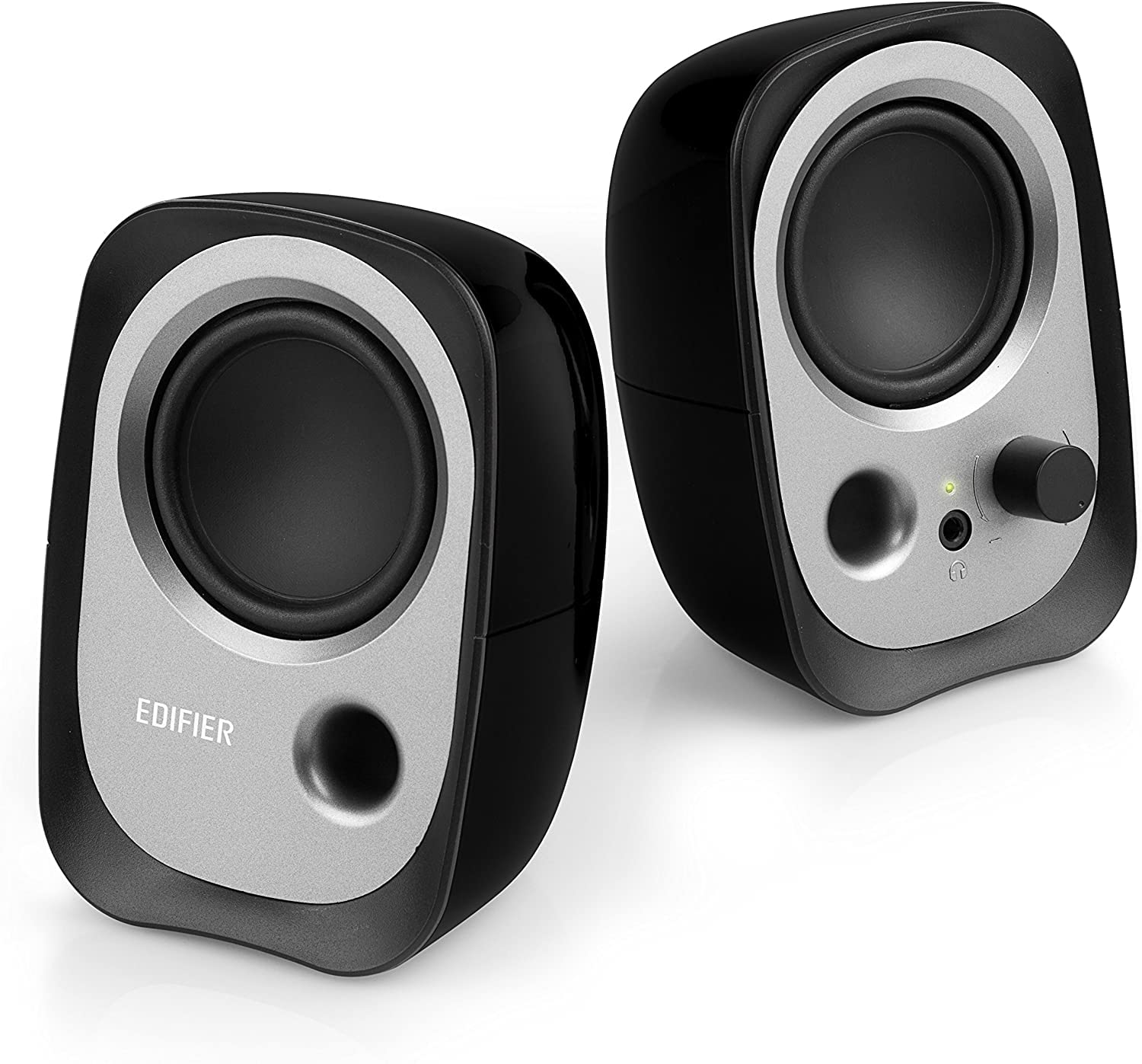 Колонки за компютър Edifier R12U, 2 канала, 3W RMS, AUX, USB захранване, Черни със сиво