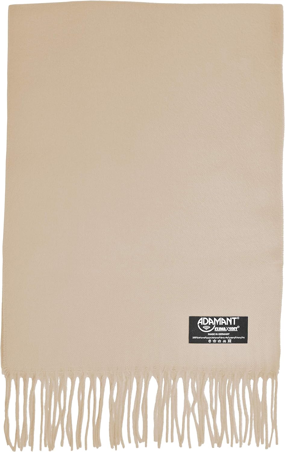 Мъжки шал Adamant, 180 см дължина, 30 см ширина, 100% Climaxsoft, Висококачествена изработка, Бежов