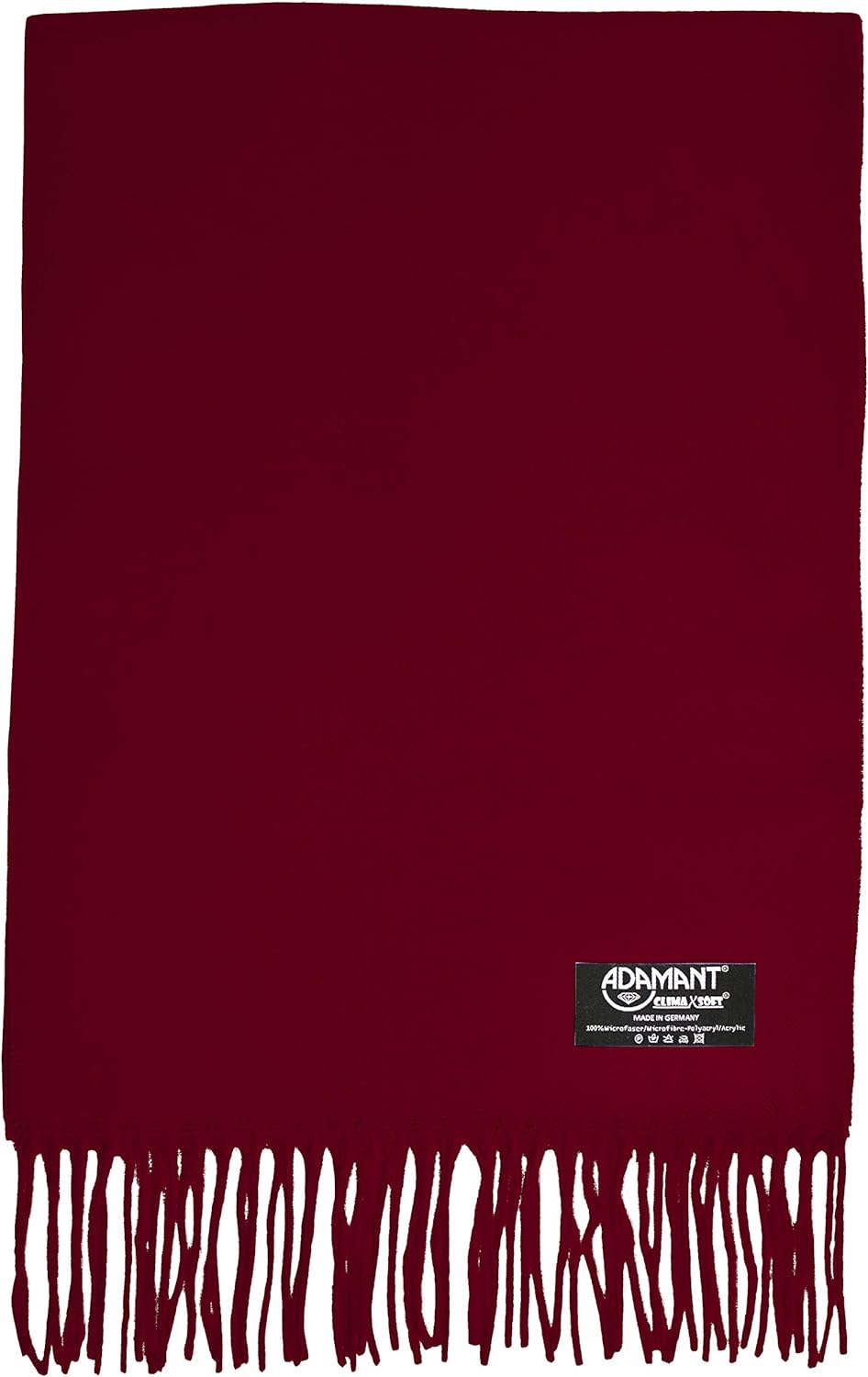 Мъжки шал Adamant, 180 см дължина, 30 см ширина, 100% Climaxsoft, Висококачествена изработка, Червен