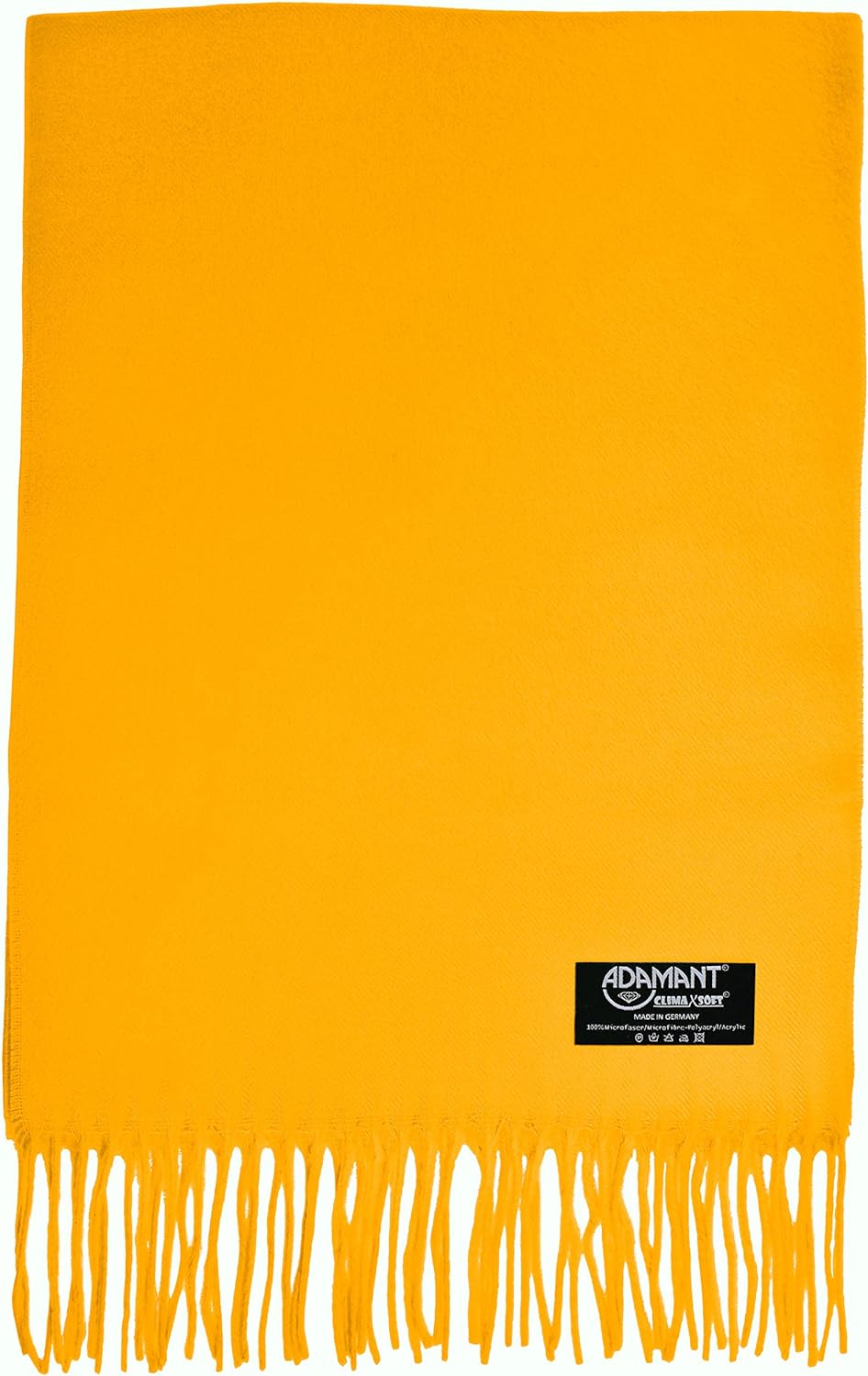 Мъжки шал Adamant, 180 см дължина, 30 см ширина, 100% Climaxsoft, Висококачествена изработка, Жълт