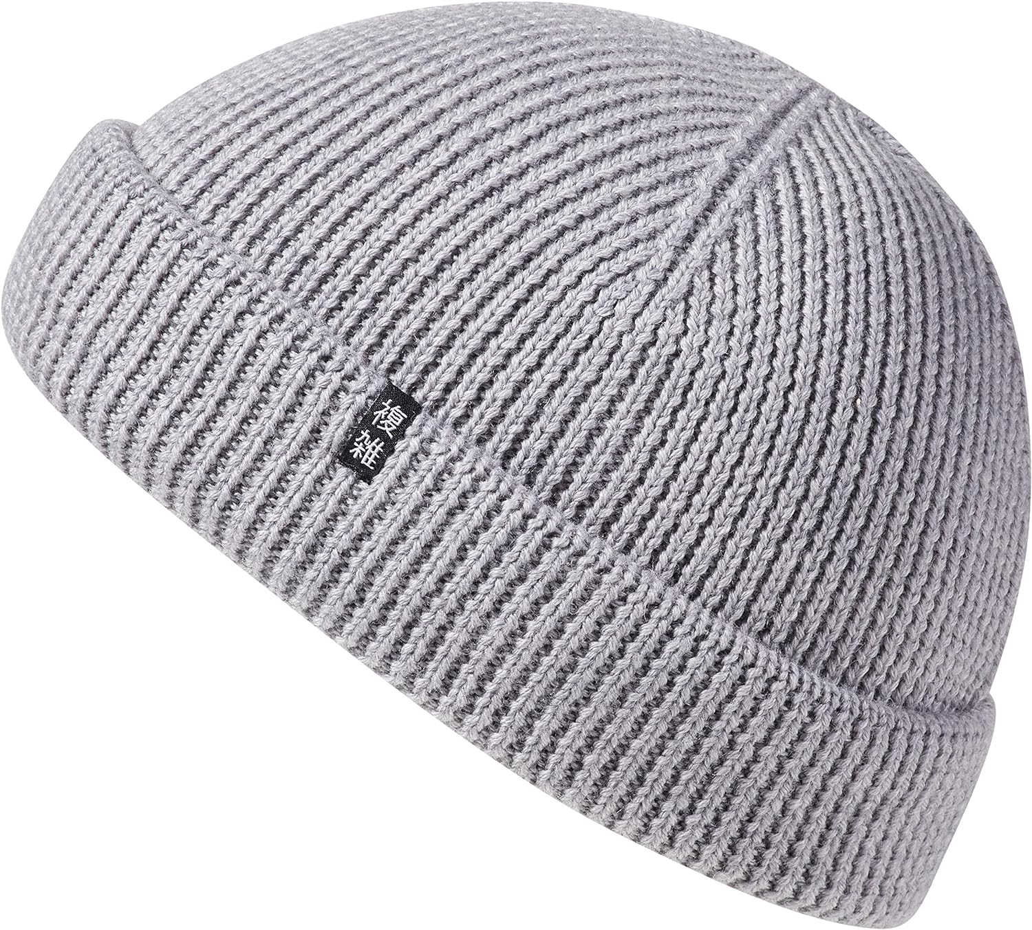 Мъжка шапка Enter the Complex, 100% мериносова вълна, Fisherman Beanie, Oeko-Tex сертифицирана, Светлосива