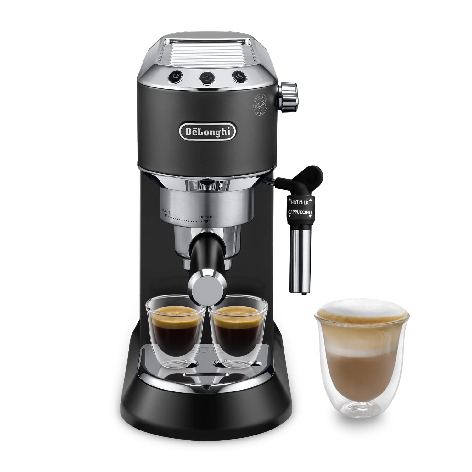 Кафемашина за еспресо De’Longhi, 1350 W, 1 литър, Черна
