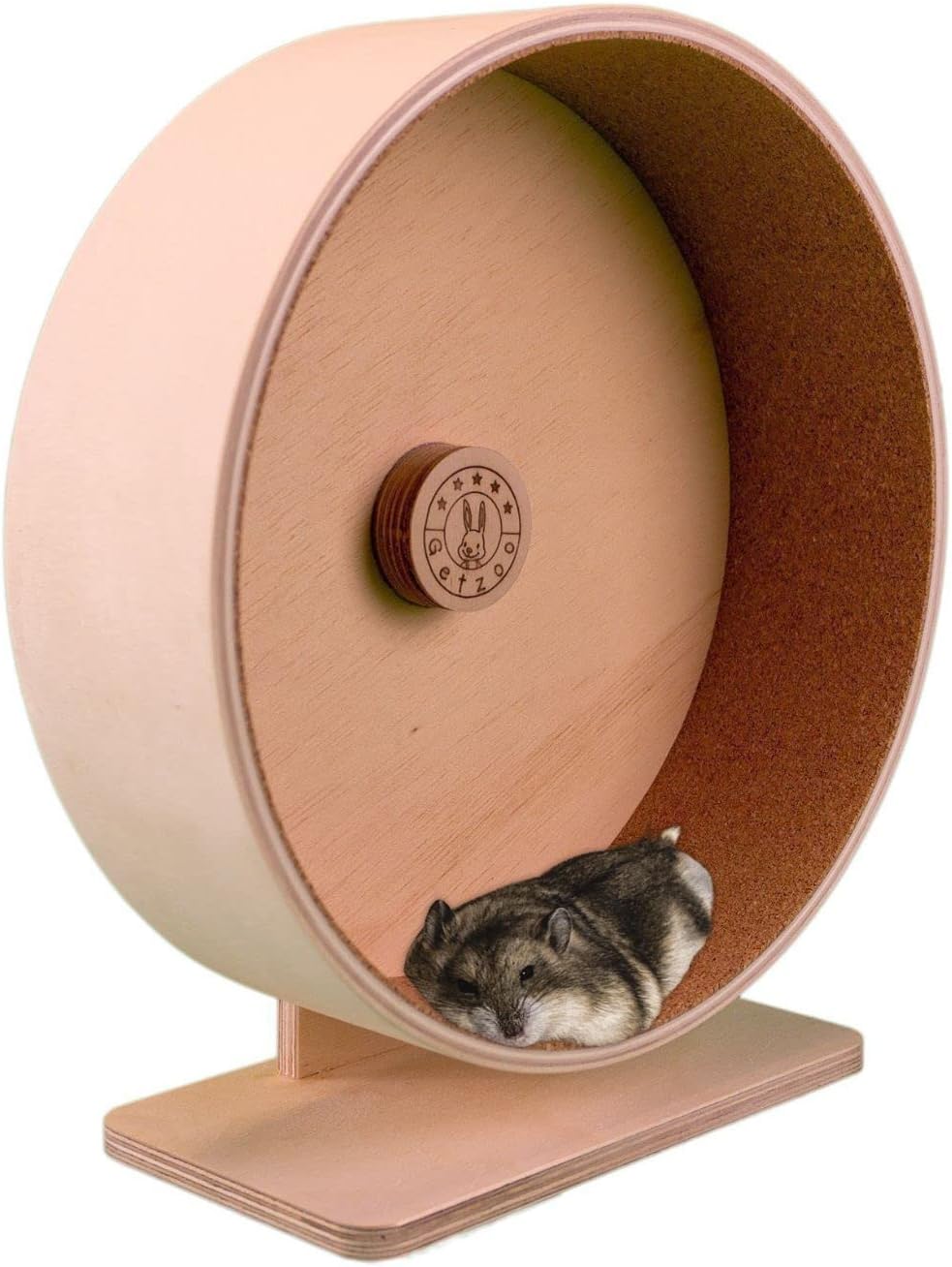 Корково колело Getzoo с диаметър 27 см (вътрешен диаметър 25,4 см) със сменяема коркова вложка | за хамстери и мишки за ...
