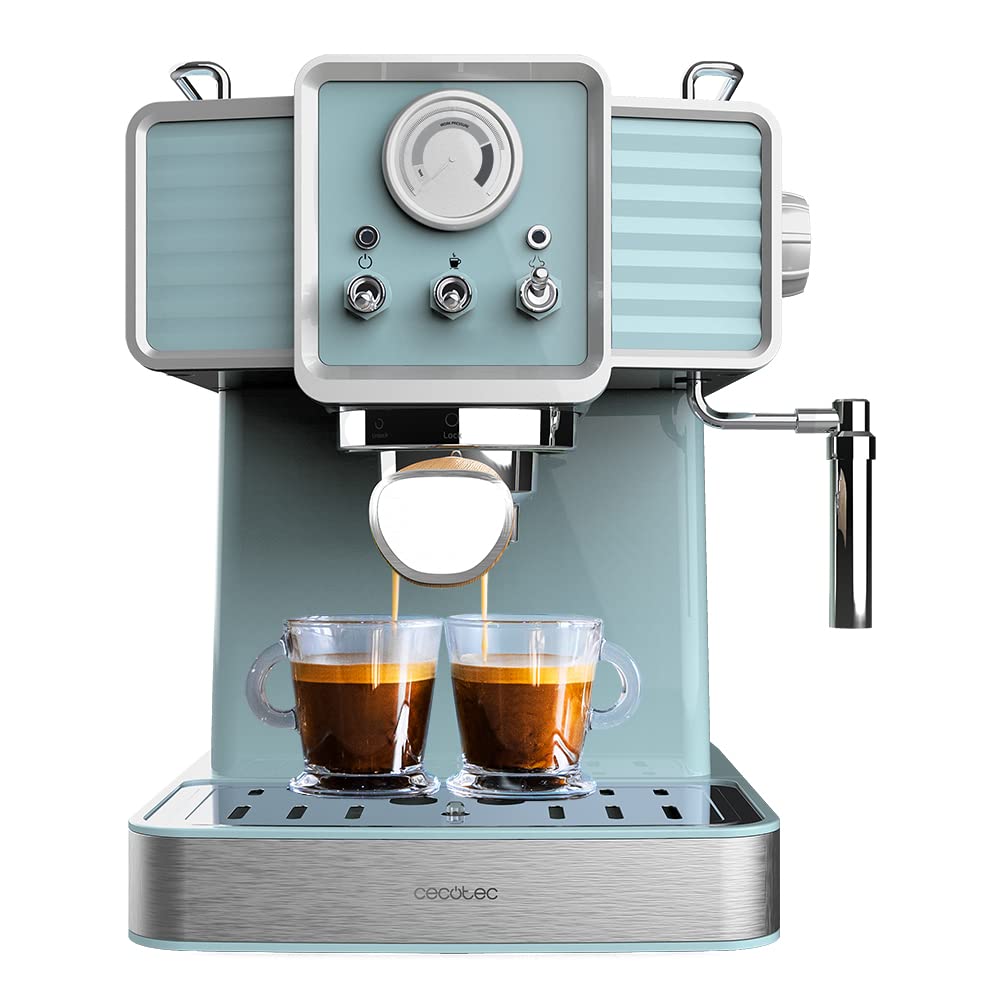 Кафемашина за еспресо Cecotec Express, 1350 W, 20 бара, 1.5 литра, Синя