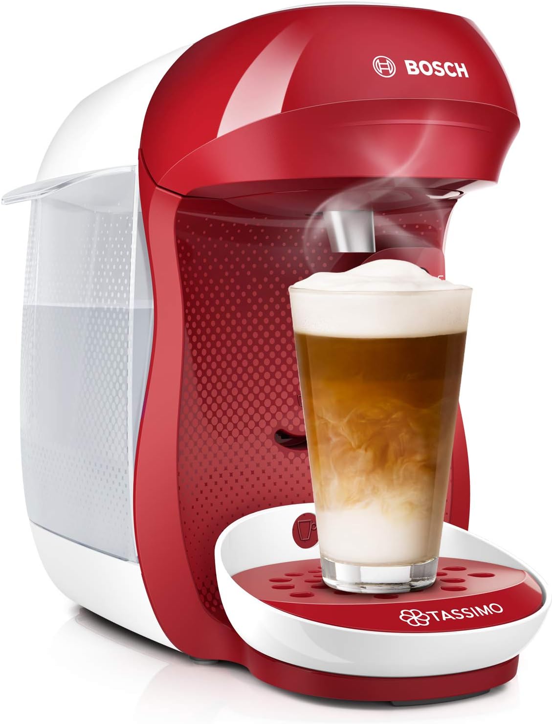 Кафемашина Bosch Tassimo TAS1406, 1400 W, 0.7 литра, С капсули. Червена