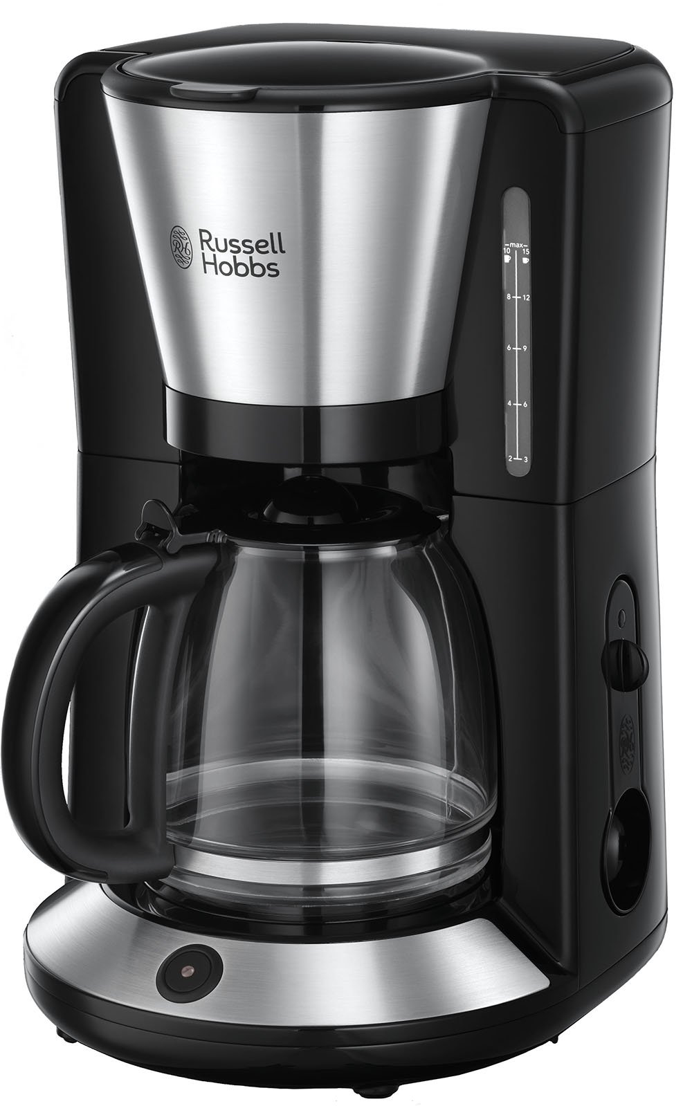 Кафемашина Russell Hobbs Adventure, 1100 W, 1.25 литра, Автоматично изключване, Антикапене, Неръждаема стомана, Черна