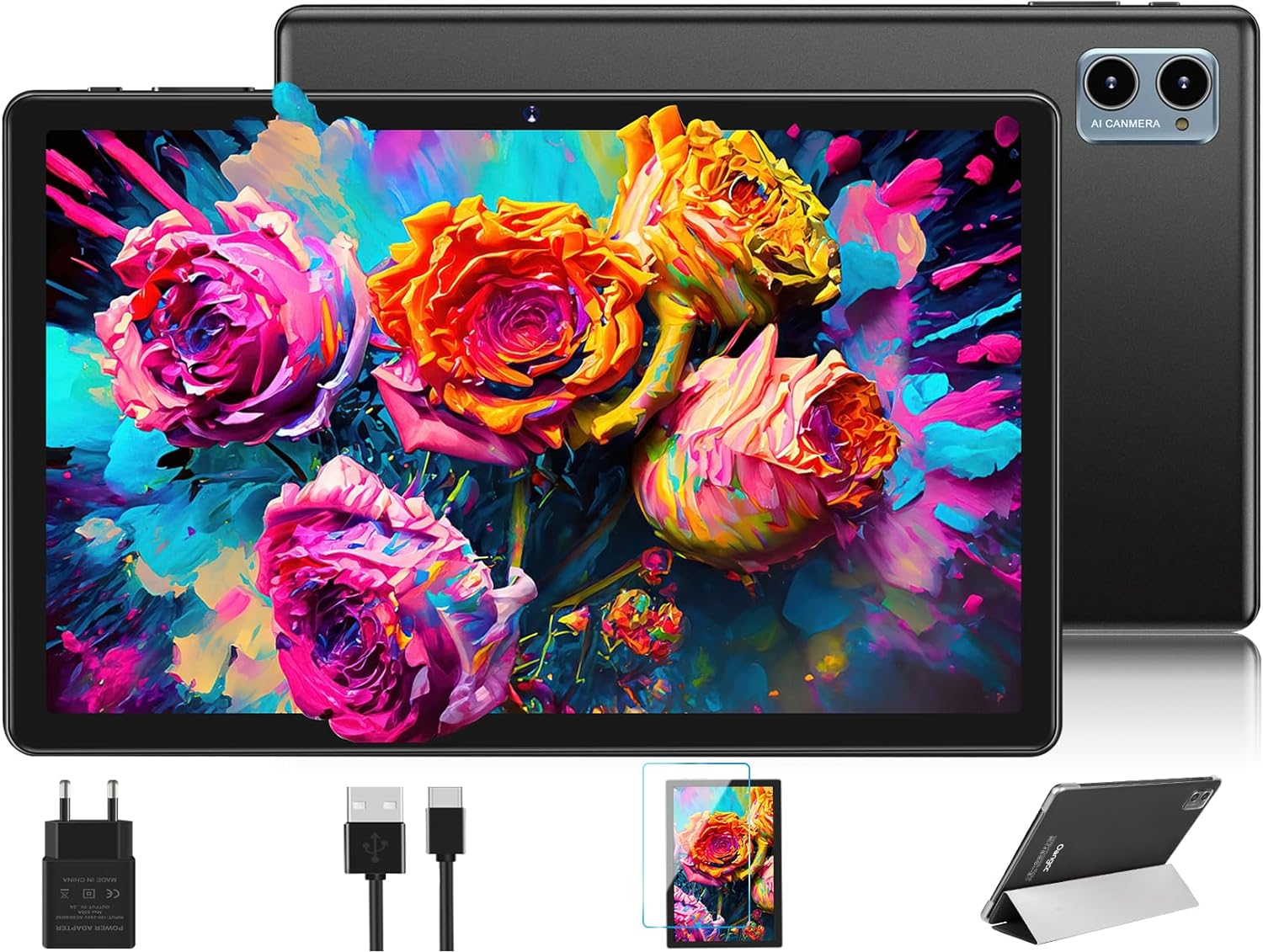 Таблет Oangcc A15, 10.1" IPS, Осемядрен, 6+6GB RAM, 128GB памет, До 1TB ...