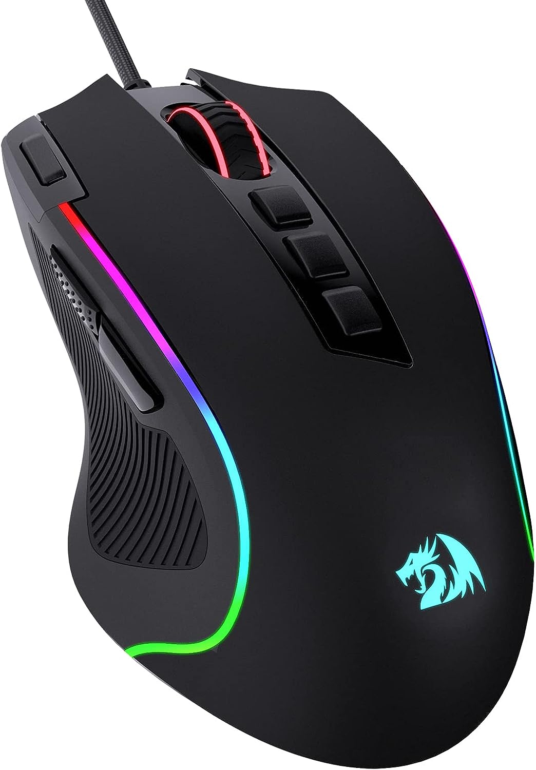 Геймърска мишка Redragon M612, 8000 DPI, 11 програмируеми бутона, 5 режима RGB, Черна
