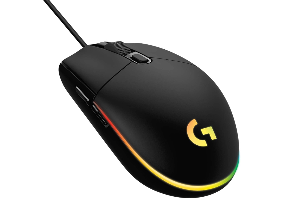 Геймърска мишка Logitech G203, RGB подсветка LightSync, 8000 DPI, Оптичен сензор, С кабел, Черна