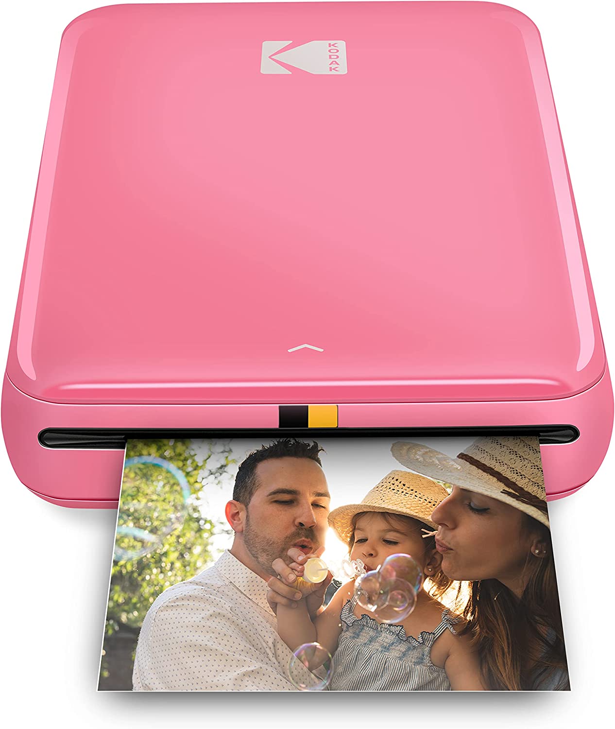Фотопринтер Kodak Step, Цветен цинков печат, Портативен, Bluetooth, NFC, Защитен слой на снимките, Розов