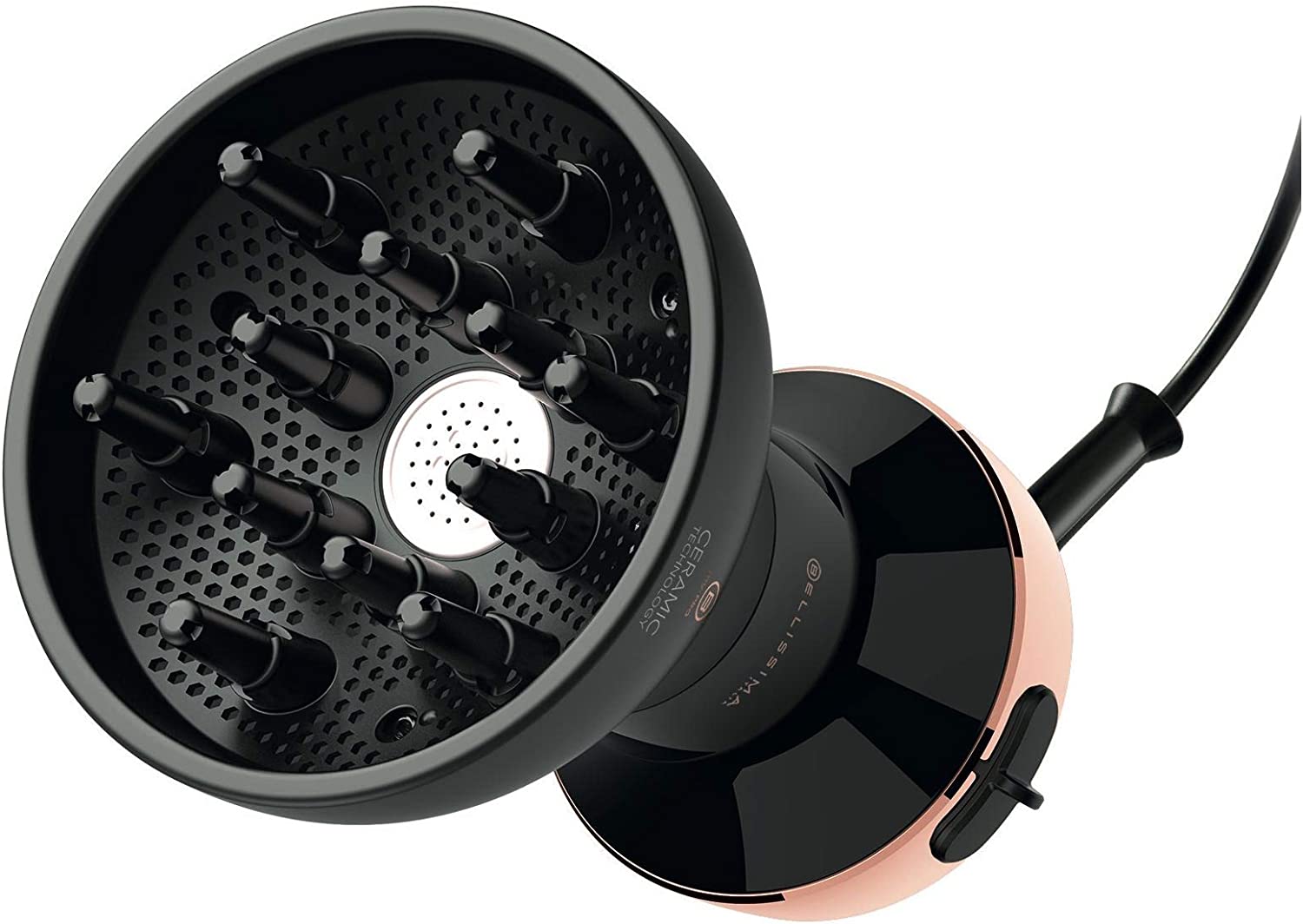 Сешоар Bellissima My Pro Diffon Ceramic DF1 3000, 700 W, Две степени на работа, 2,2 м кабел, Черен
