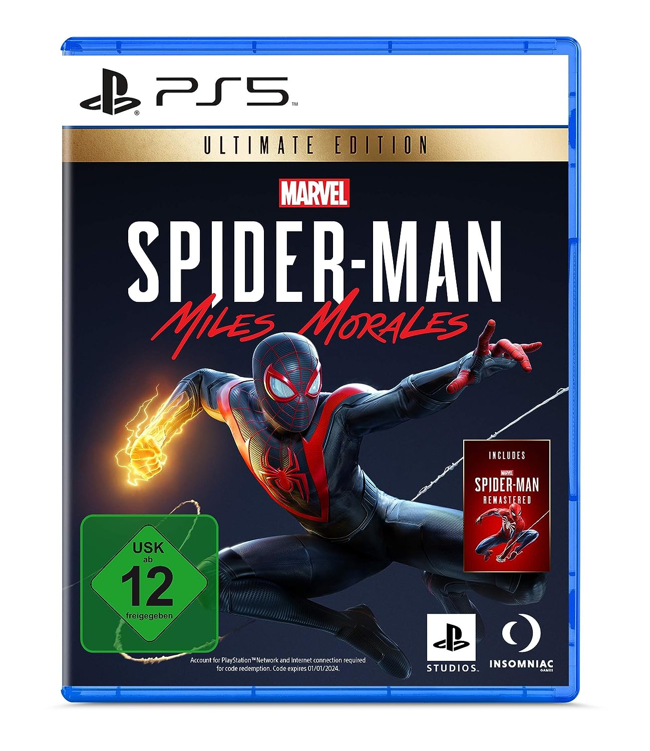 Видеоигра Marvel's Spider-Man: Miles Morales (Ultimate Edition), Вкл. Spider-Man Remastered, За PlayStation 5, 3x DLC