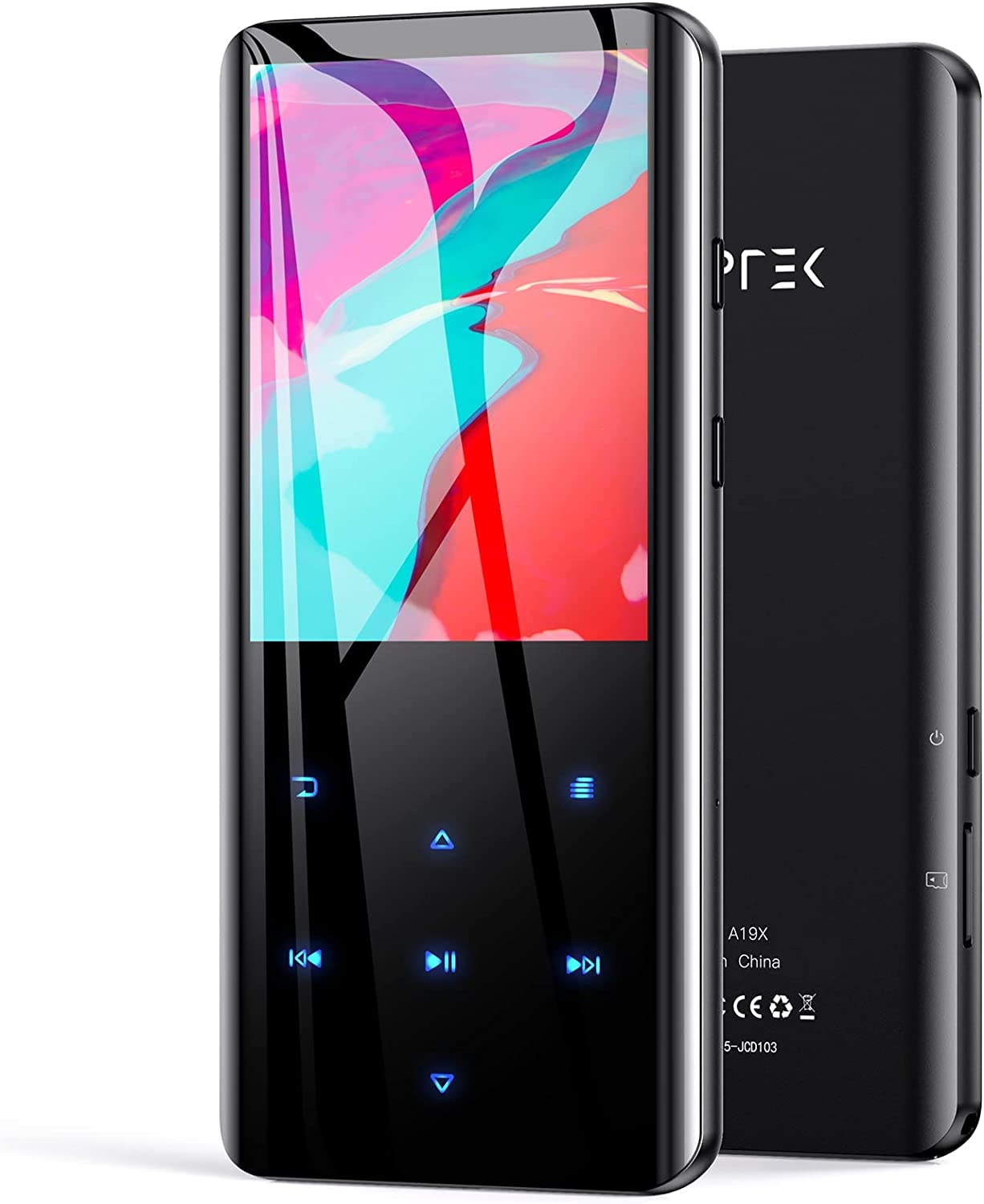 Мултимедиен плейър AGPTEK, 2.4'', MP3/WAV/FLAC и други, Радио, 32 GB вградена памет / до 128GB MicroSD, Bluetooth, Черен