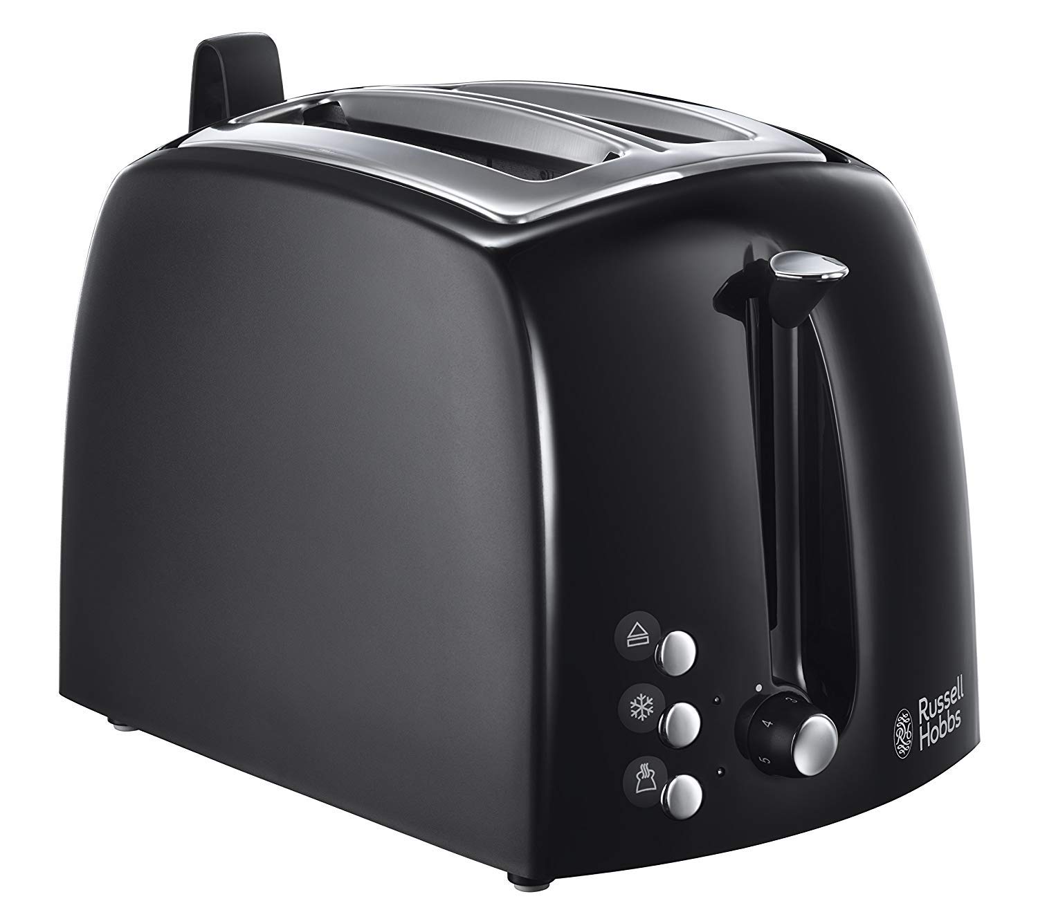 Тостер Russell Hobbs 22601-56 Texture Plus, 850 W, Широки слотове, Черен