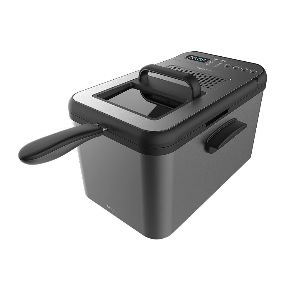 Фритюрник Cecotec Cleanfry Luxury 4000, 3270W, 4.2 литра, Тъмно сив
