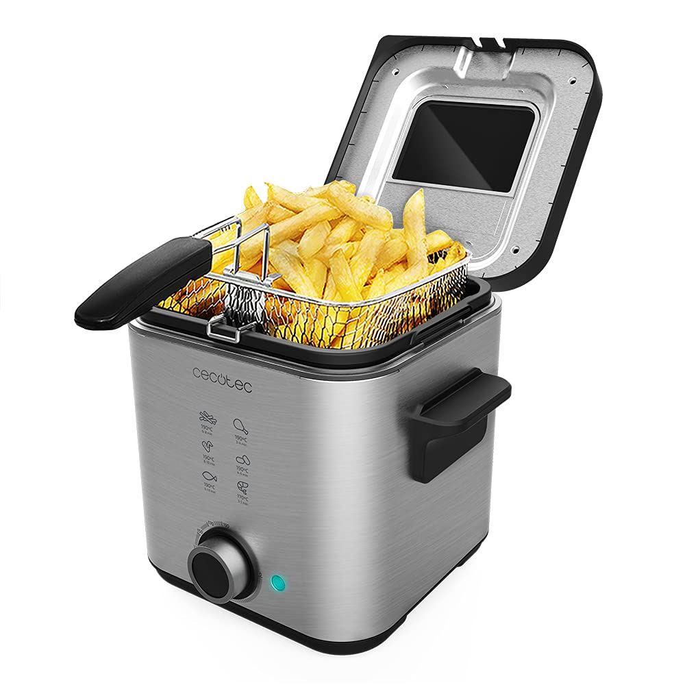 Фритюрник Cecotec CleanFry Advance 1500, 900W, 1.5 литра, Инокс