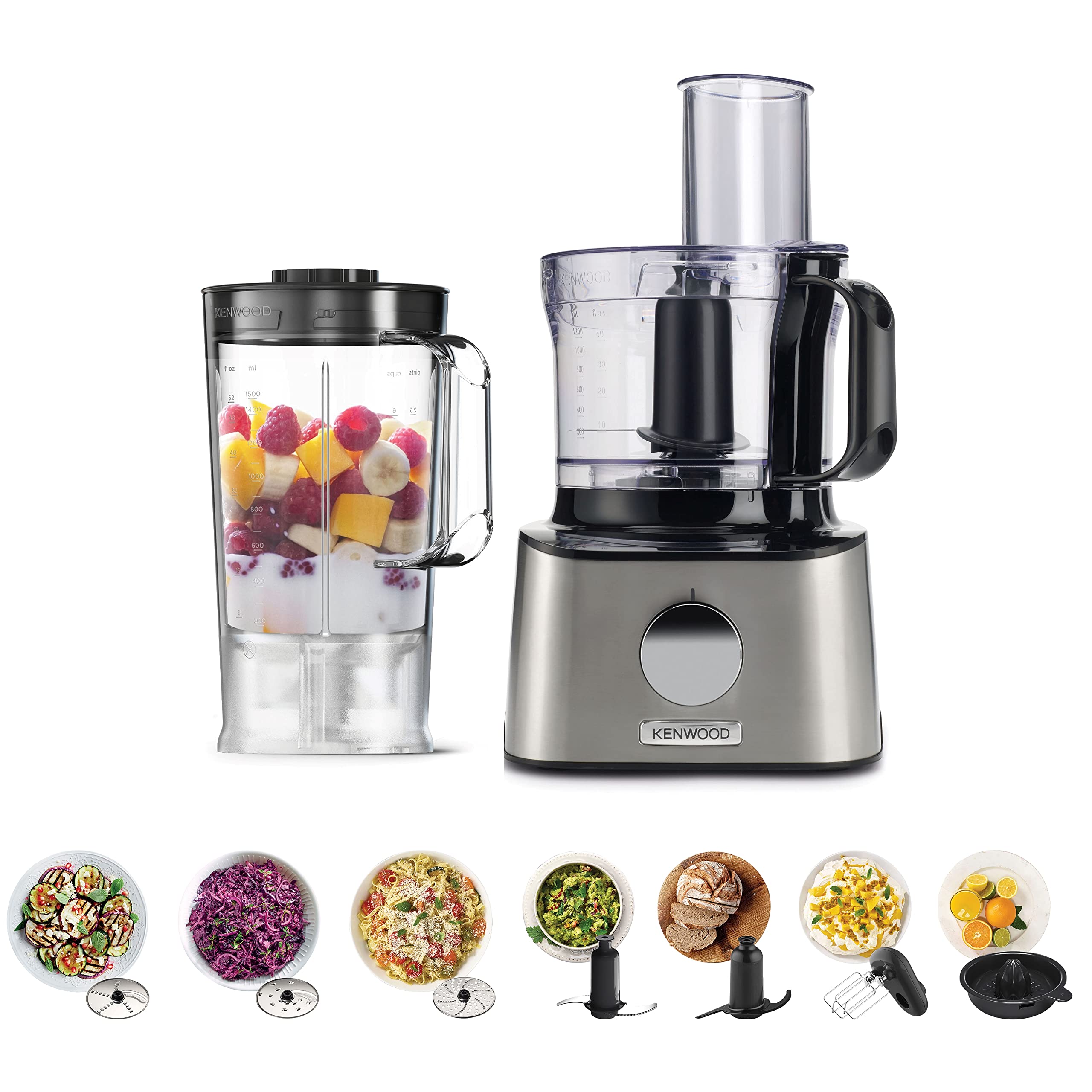 Кухненски робот Kenwood FDM301SS Multipro, 800W, 2.1 литра, Сив