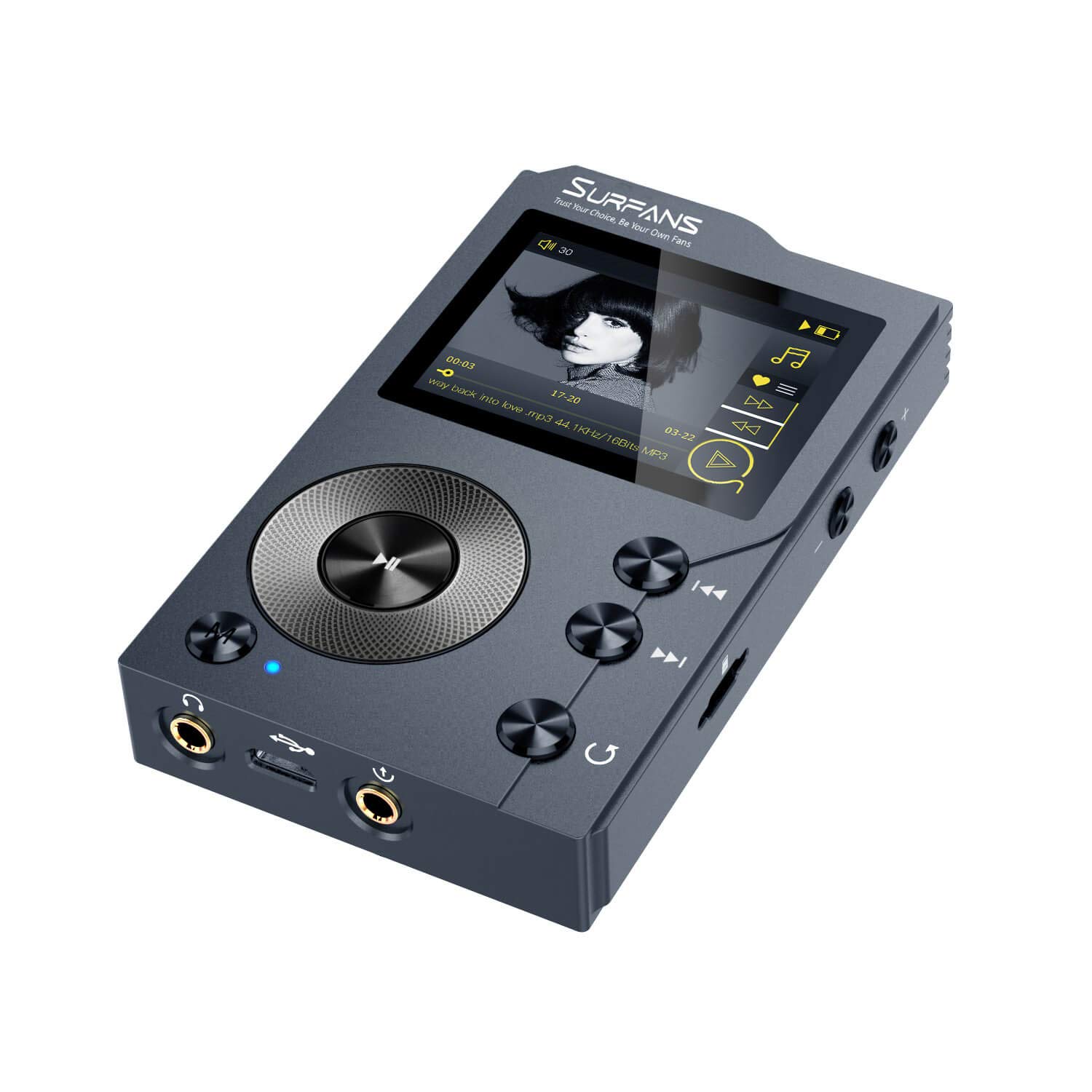 Мултимедиен плейър IRULU Surfans F20, 2'', MP3, 32 GB, Bluetooth, Сив