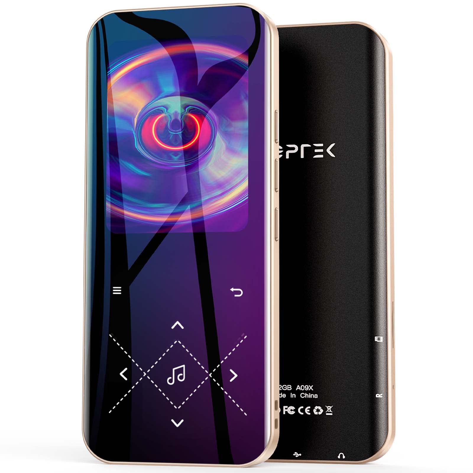 Мултимедиен плейър AGPTEK, MP3, 32 GB, 2.4'', Bluetooth, Черен