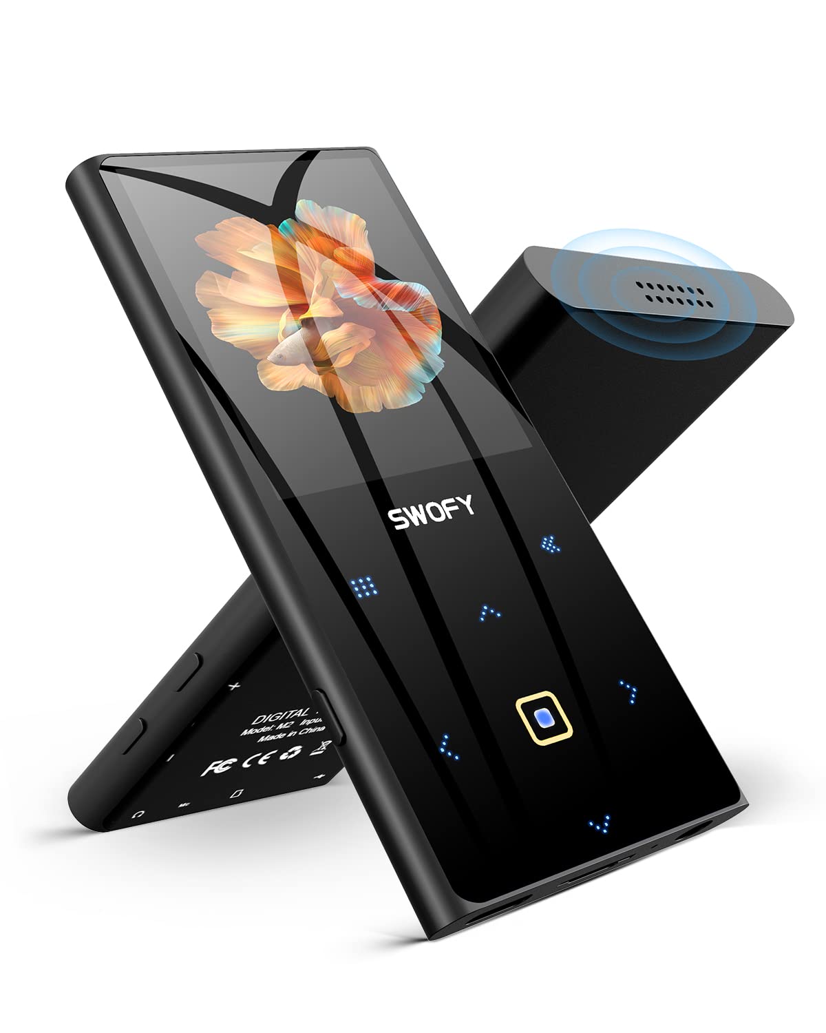 Мултимедиен плейър Swofy, 2.4'', 32 GB, До 128GB MicroSD, MP3, MP4, Bluetooth, Черен