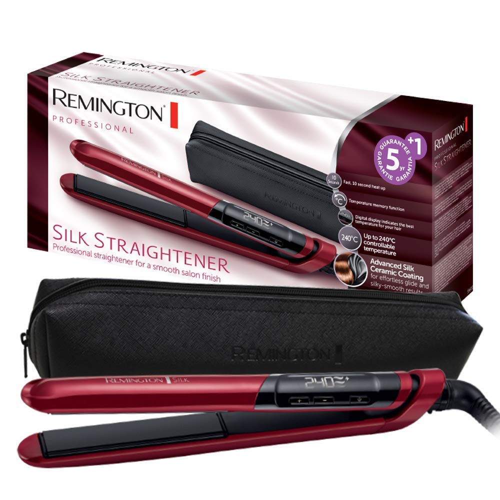 Преса за коса Remington S9600, Черна с червено