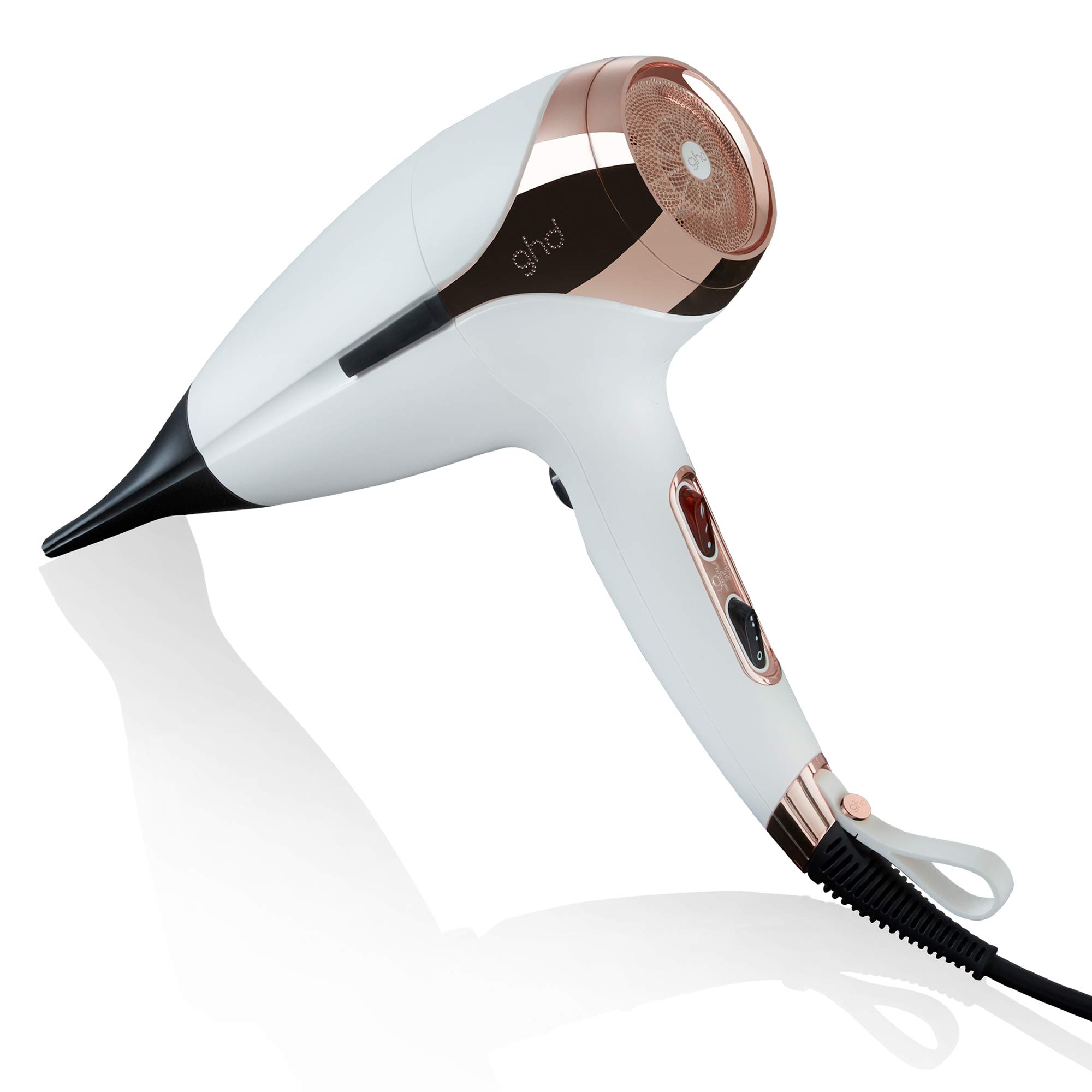 Професионален сешоар Ghd Helios, 2200 W, 3 настройки на вентилатор/температура, Безчетков мотор, Йонизация, ABS пластмас...