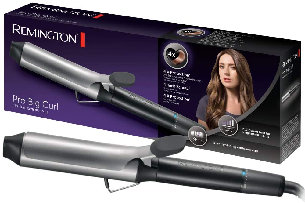 Маша за коса Remington Pro CI5538, 38мм, Черна със сребристо