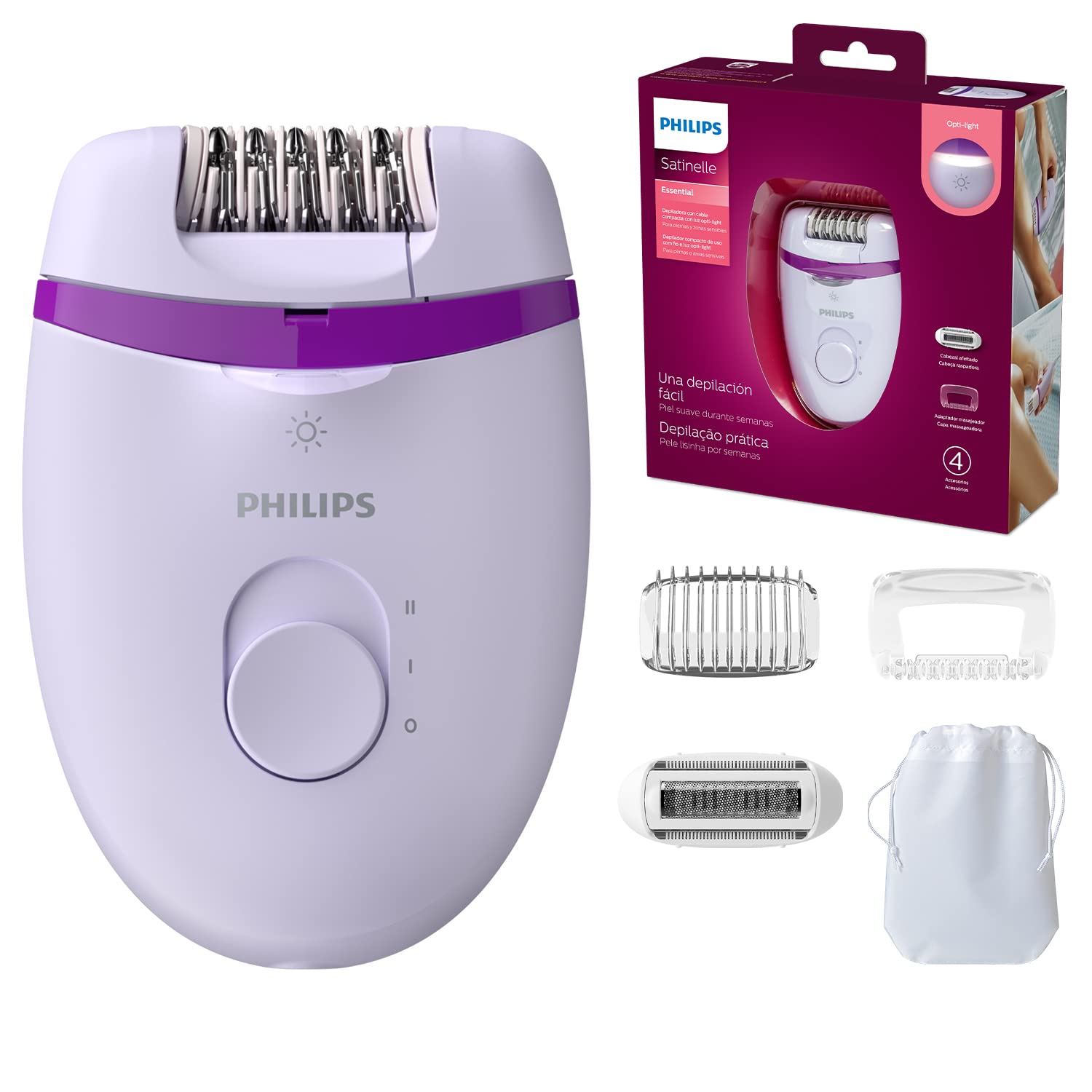 Епилатор Philips BRE275/00, Лилав