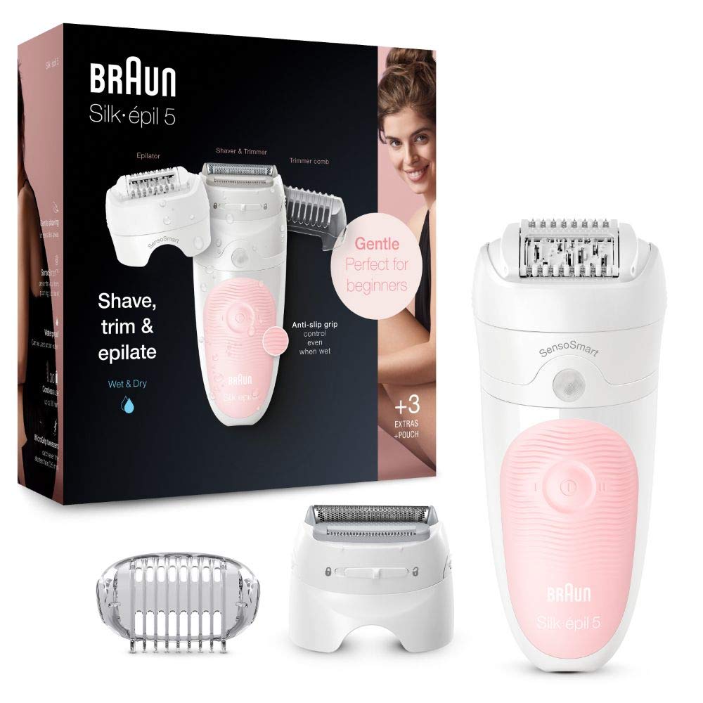 Епилатор Braun Silk-épil 5, Бял/Розов