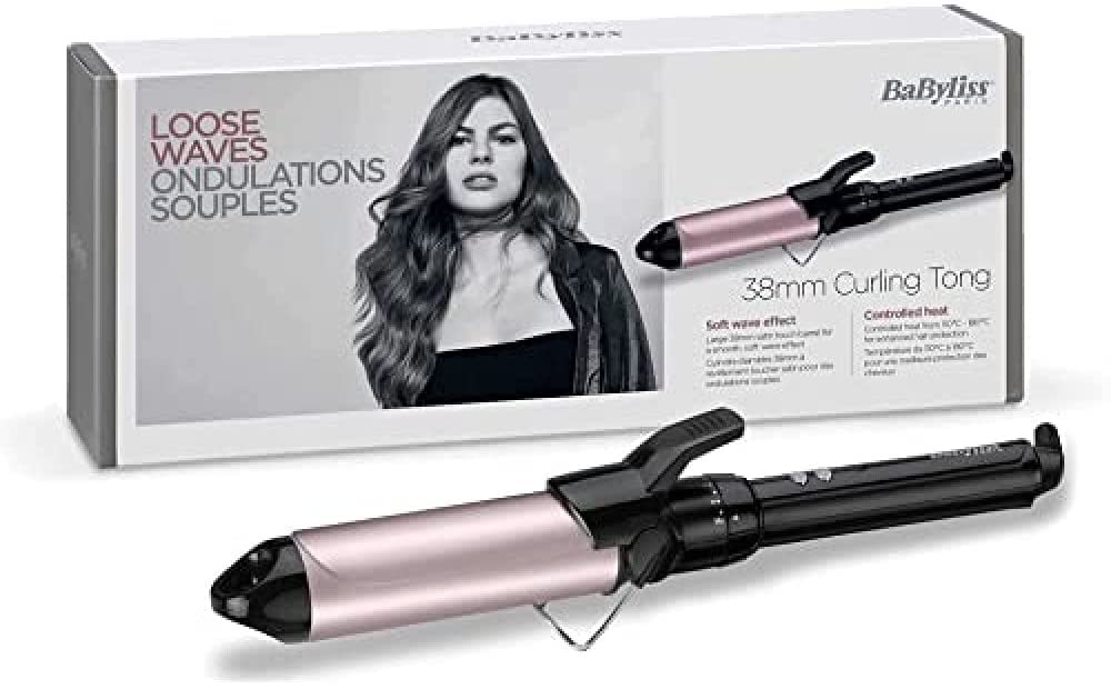 Маша за коса BaByliss, 38мм, Черна със златисто