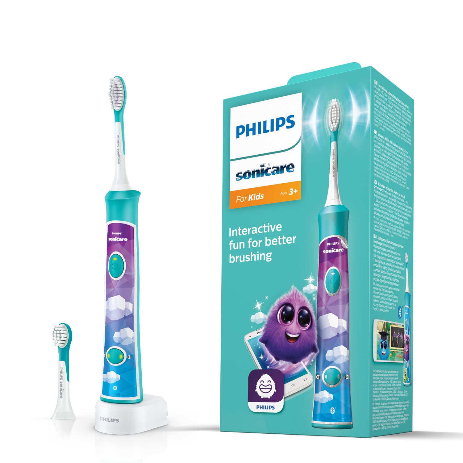 Електрическа четка за зъби, Philips HX6322/04, Зелена