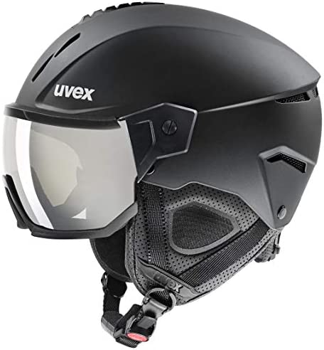 Каска за ски Uvex Instinct Visor, Вграден визьор, 56 - 58 см, Черен