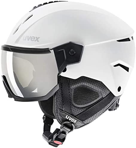 Каска за ски Uvex Instinct Visor, Вграден визьор, 59 - 61 см, Бяла