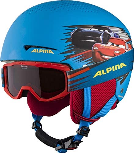 Каска за ски с очила Alpina Zupo Disney, 51 - 55 см, Сини/Червени