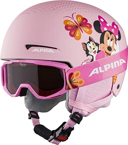 Каска за ски с очила Alpina Zupo Disney, 48 - 52 см, Розови
