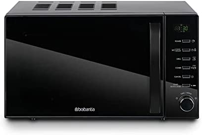 Микровълнова фурна Brabantia BBEK1145DG, 700 W, 20 литра, Черна