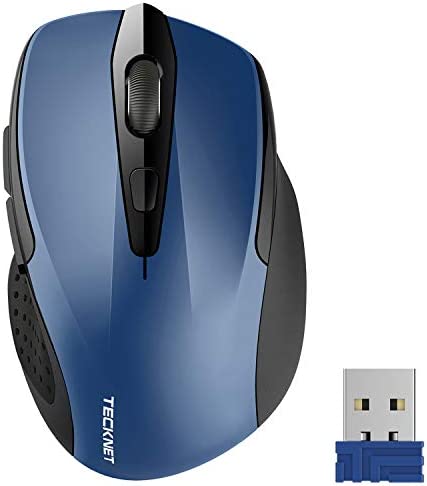 Безжична мишка TeckNet Pro Truewave, 2.4 GHz, 2600 DPI, Синя