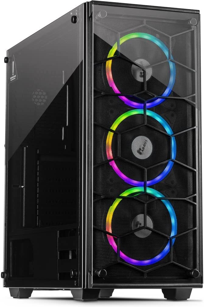 Геймърски компютър, Intel Core i7-10700F 4.8 GHz, AMD Radeon 6600 XT 8GB DDR6, 1TB SSD + 1TB HDD 32GB RAM, Win 11 Pro