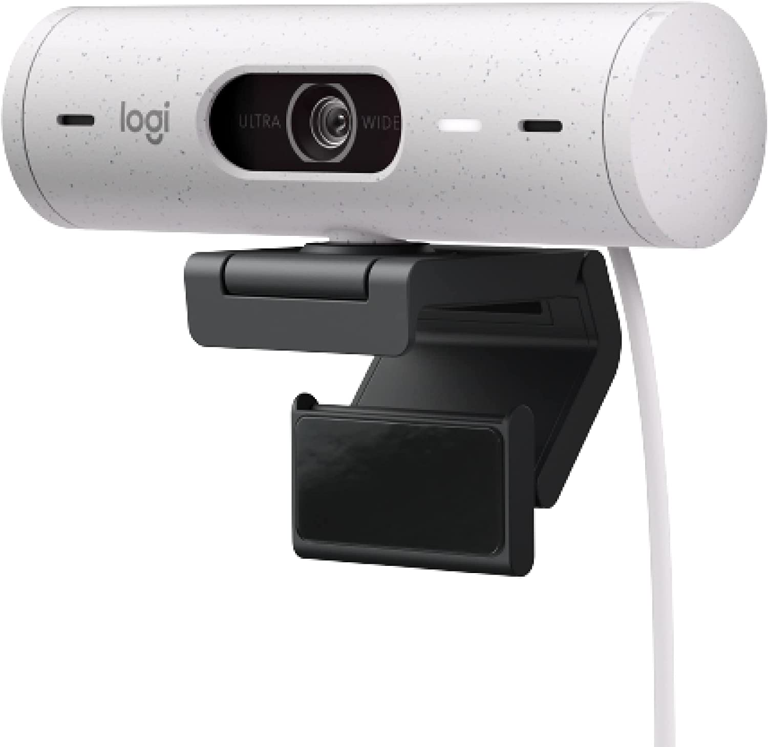 Уеб камера Logitech Brio 500, Full HD 1920 x 1080 px, Вграден двоен микрофон, Шумопотискащо покритие, Бяла