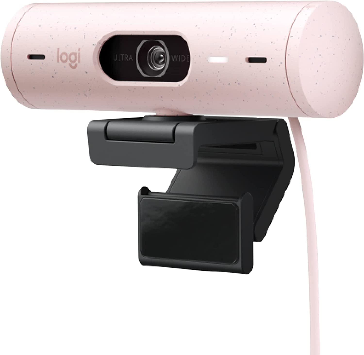 Уеб камера Logitech Brio 500, Full HD 1920 x 1080 px, Вграден двоен микрофон, Шумопотискащо покритие, Розова