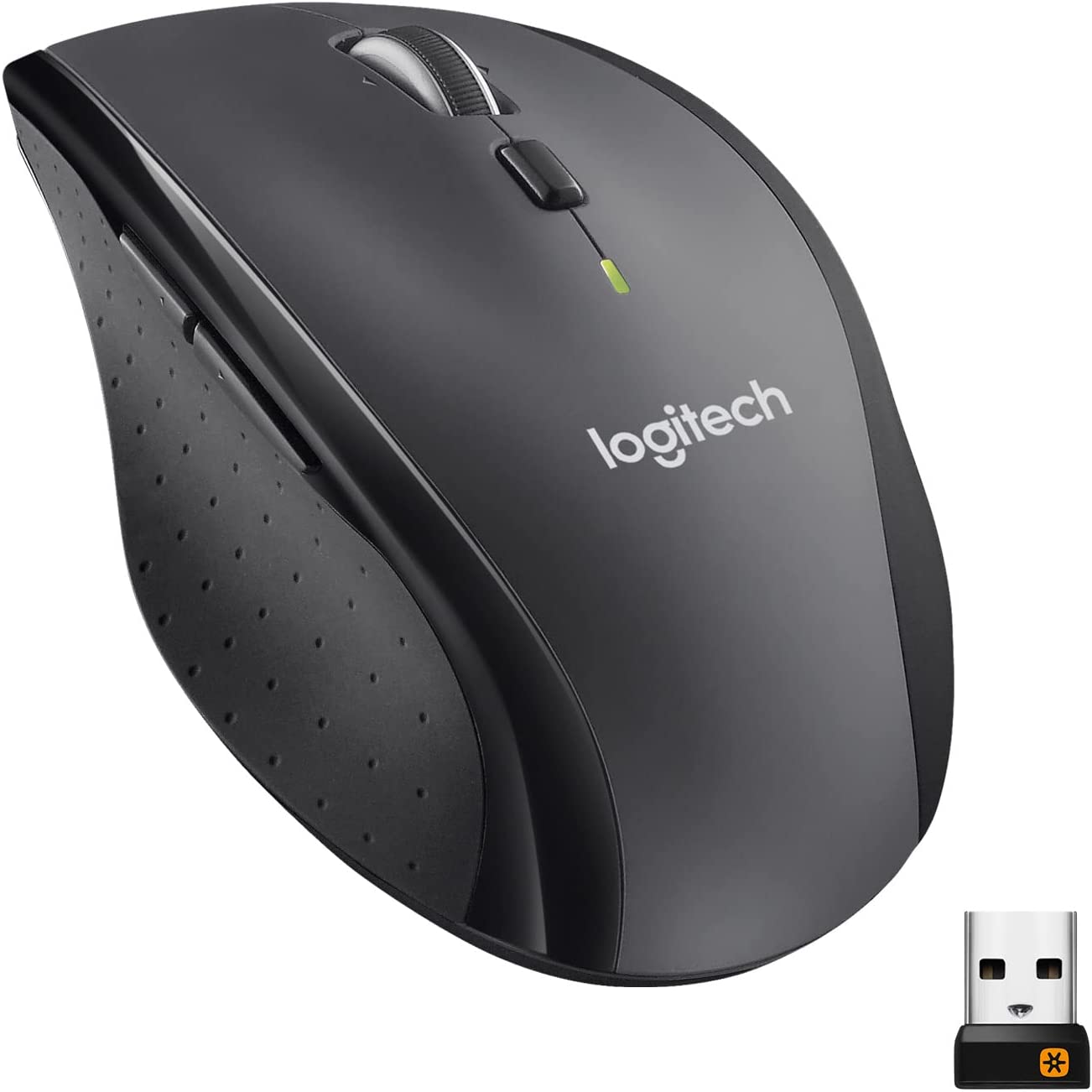 Безжична мишка Logitech M705 Marathon, 2.4 GHz, 1000 DPI, 7 бутона, Лазерен сензор, Черна