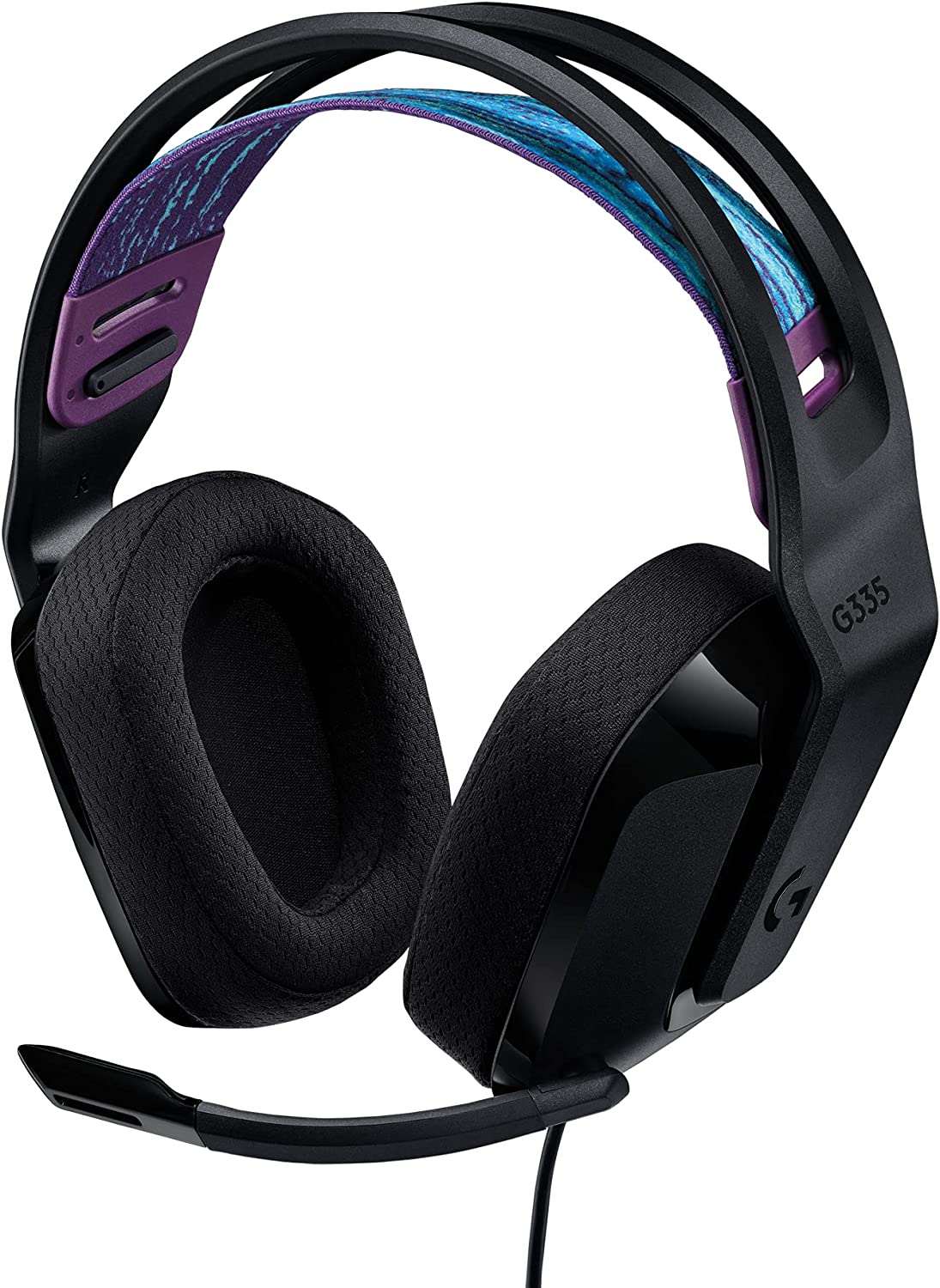 Геймърски слушалки Logitech G335, Микрофон, 3.5 мм аудио порт, Черни