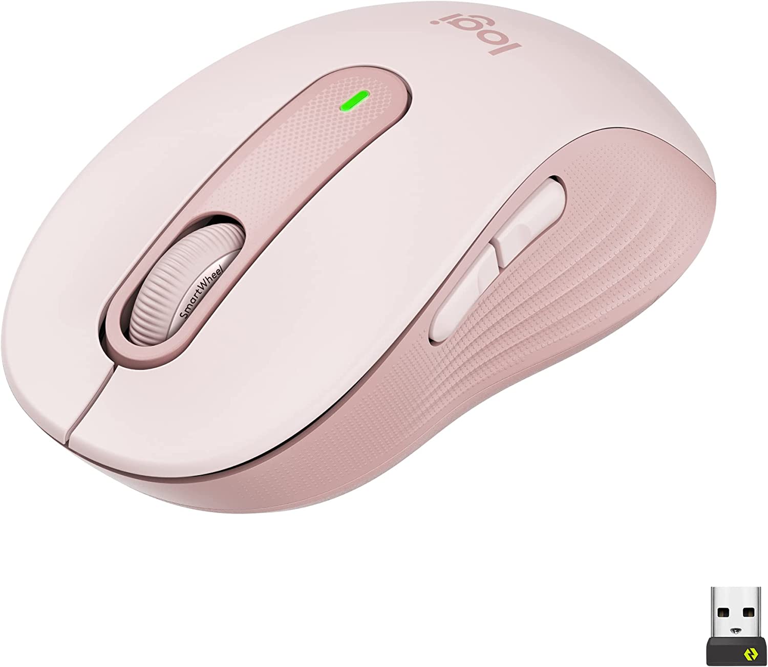 Безжична мишка Logitech M650, Тихи бутони, Оптична, Розова