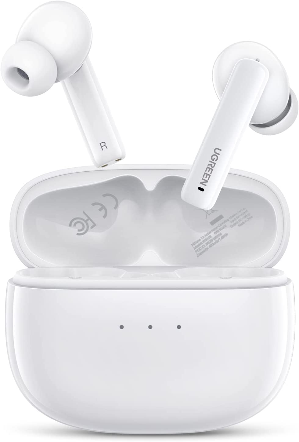 Безжични слушалки UGREEN HiTune T3, Активно шумопотискане, Дълбок бас, IPX5 защита, Bluetooth, Бели