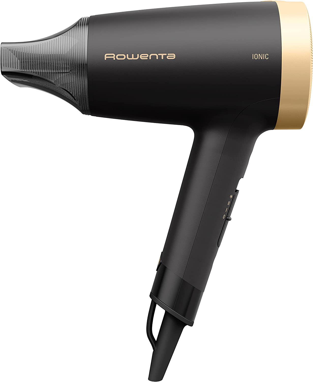 Сешоар Rowenta CV1811, 1900 W, 2 настройки, Компактен и ултра лек, Черен със златисто