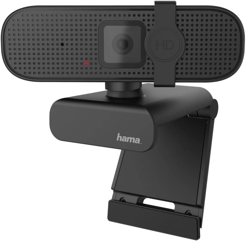 Уеб камера Hama C-400, Full HD, Вграден микрофон, Завъртане на 360 градуса, USB, Черна