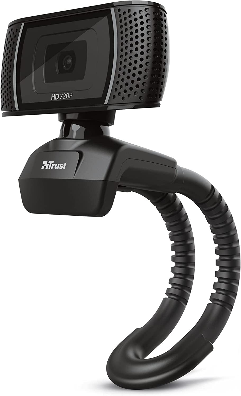 Уеб камера Trust Trino, HD 1280 x 720 px, 30 fps, Вграден микрофон, AWB, USB Plug & Play, Черна