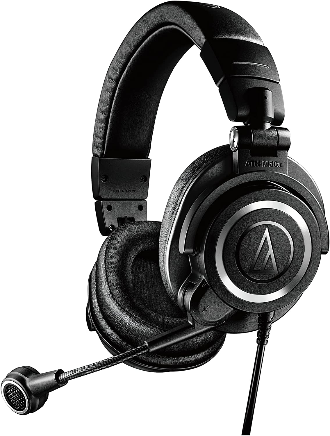 Слушалки Audio-Technica ATH-M50x, С микрофон, USB, Черни
