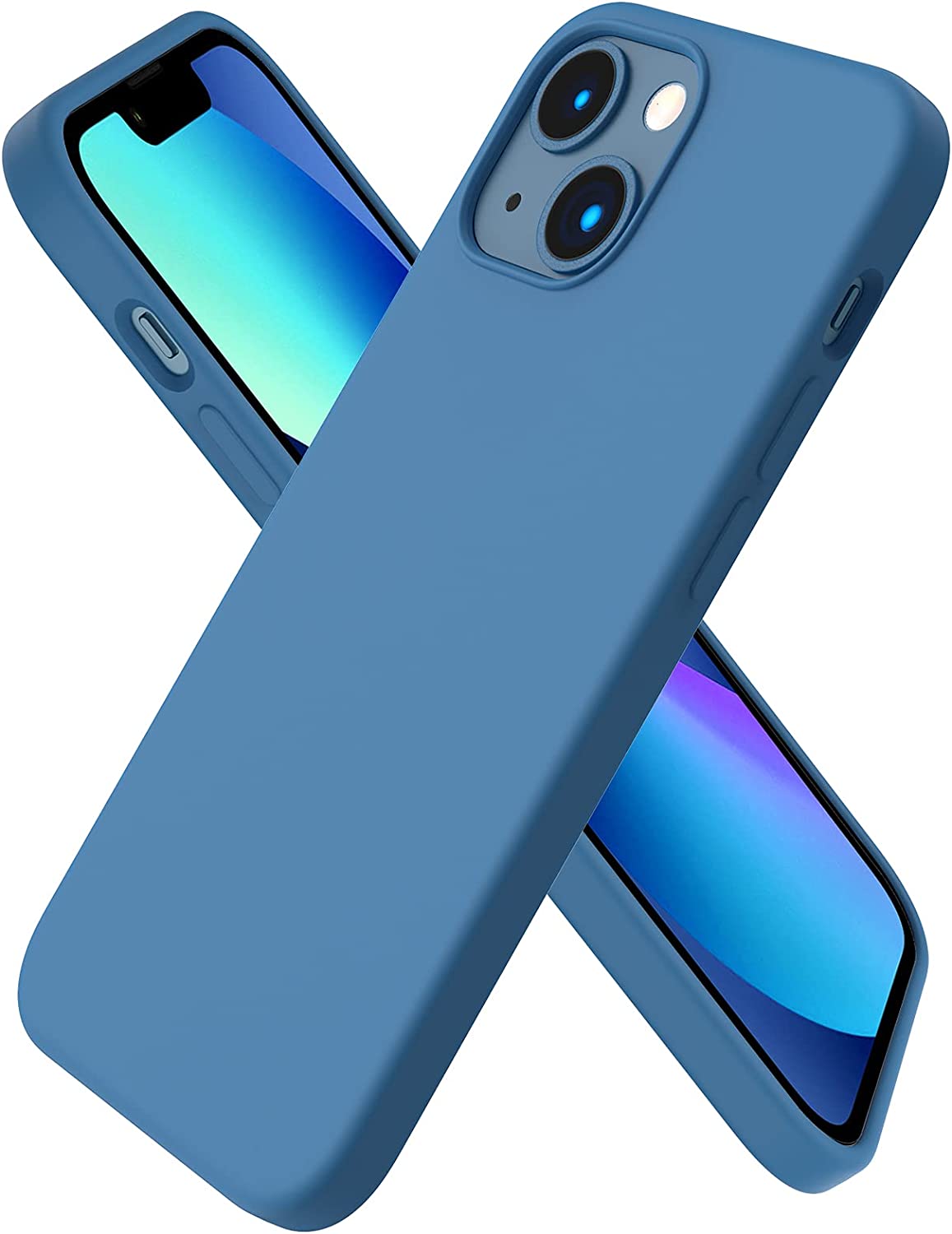 Кейс за телефон iPhone 13 Mini 2021, 5.4'', Силиконов, Защита от пръстови отпечатъци и надраскване, Син